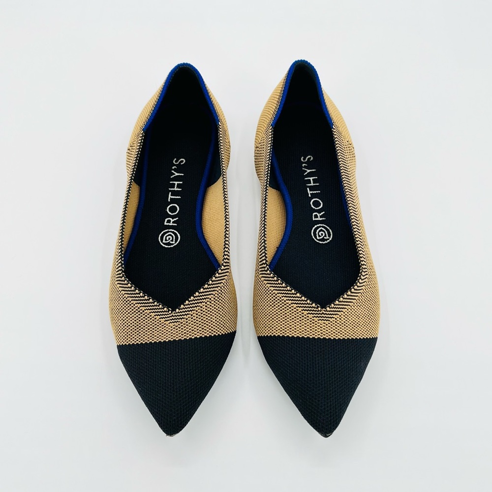 Retired Rothy's The Point Pointed Toe Flats Dune … - image 1